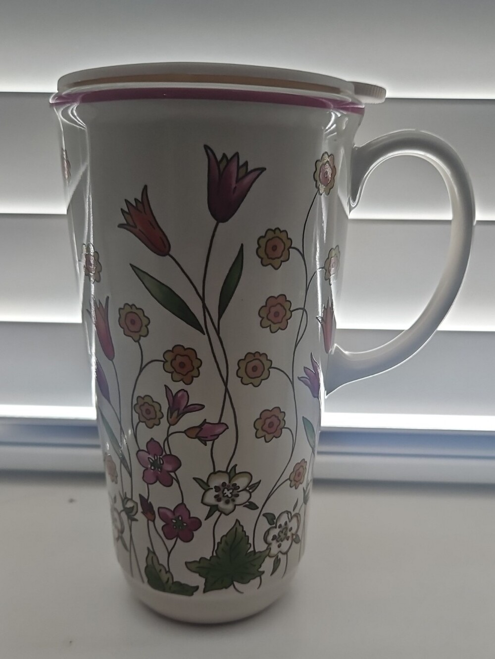 Vintage Mother's Day Longaberger Pottery White Ceramic Mug with Black Logo